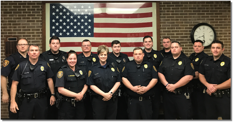 A picture showing the members of the Three Rivers Police Department Auxiliary force.